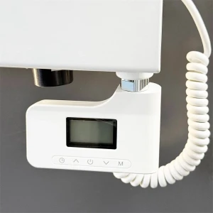 Полотенцесушитель электрический avonflow oxo 500x800 400w сталь правое подключение белый Thumbnail 2