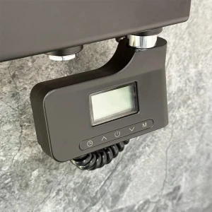 Полотенцесушитель электрический avonflow oxo 500x800 400w сталь правое подключение черный мат Thumbnail 2