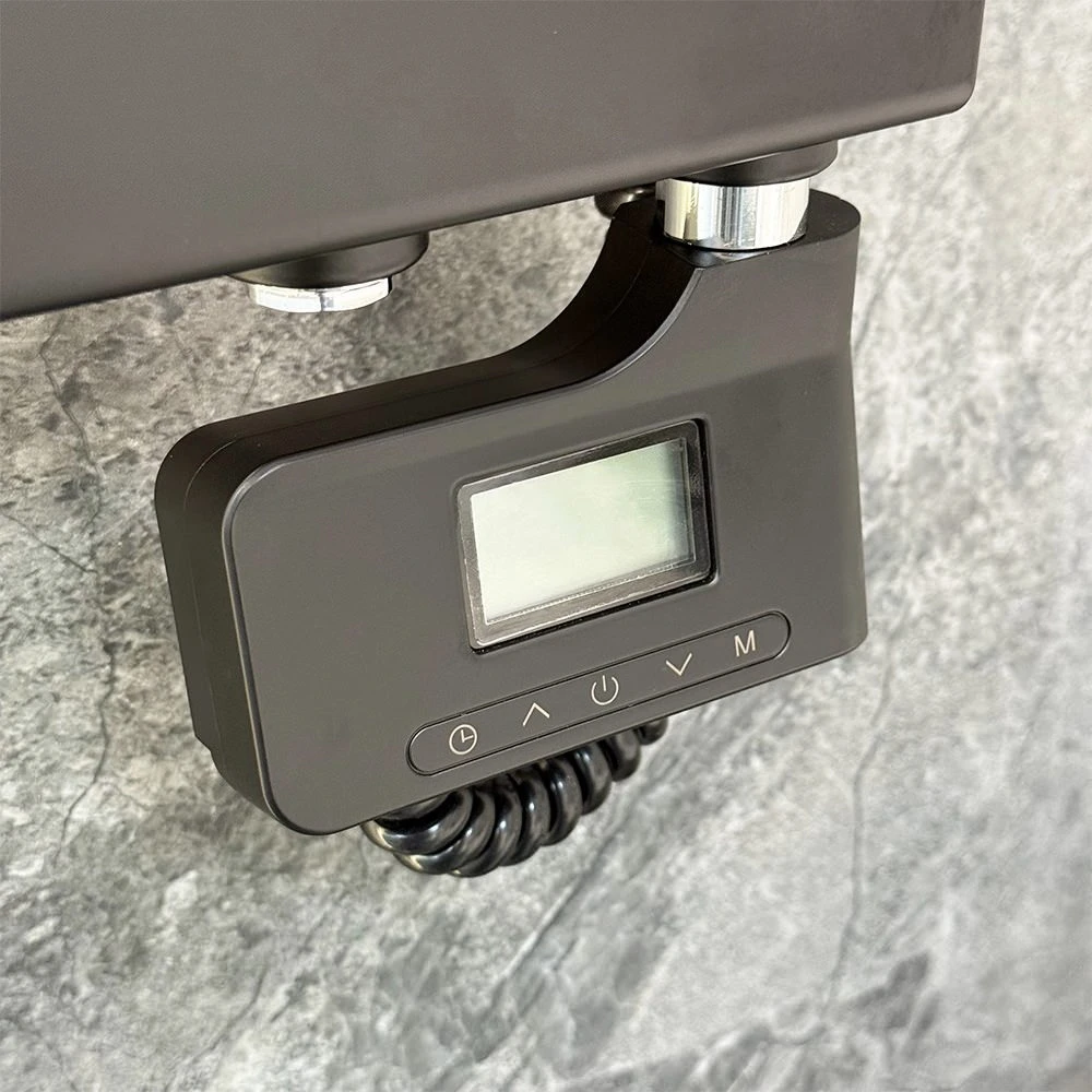 Полотенцесушитель электрический avonflow oxo 500x800 400w сталь правое подключение черный мат 2