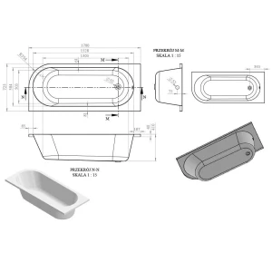 Cadă asimetrica bonito home vella 2 1700x725 stânga acril Thumbnail 5