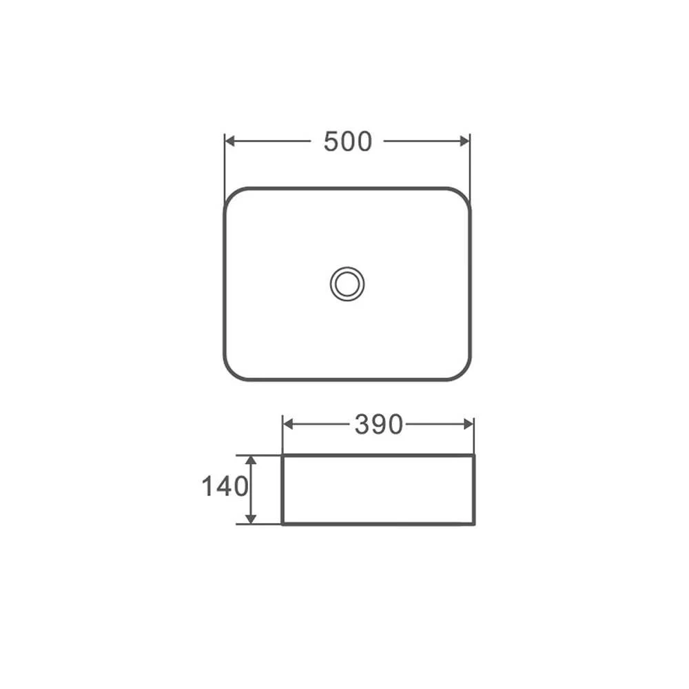 Lavoar aplicat nomi memoria 500x390x140 dreptunghiular alb mat 4
