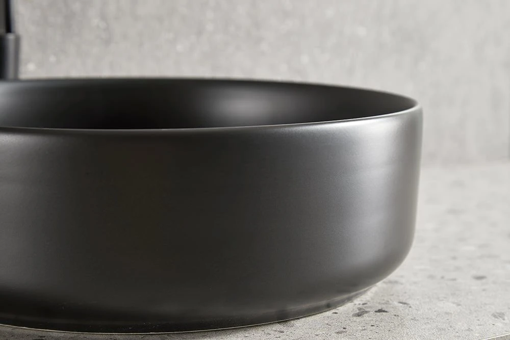 Lavoar aplicat nomi centro 355x355x120 rotund matte black 4