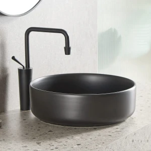 Lavoar aplicat nomi centro 355x355x120 rotund matte black Thumbnail 2