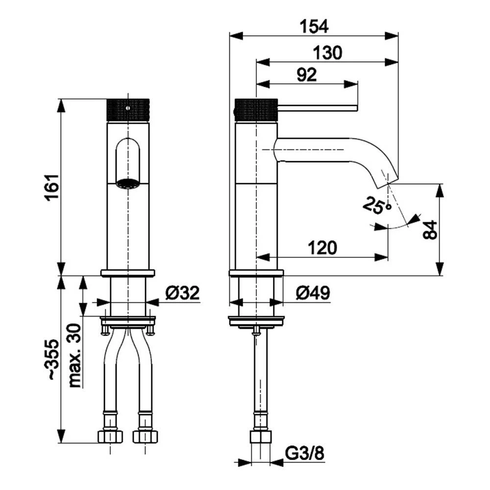 Смеситель для умывальника armatura moza 316 l inox 2