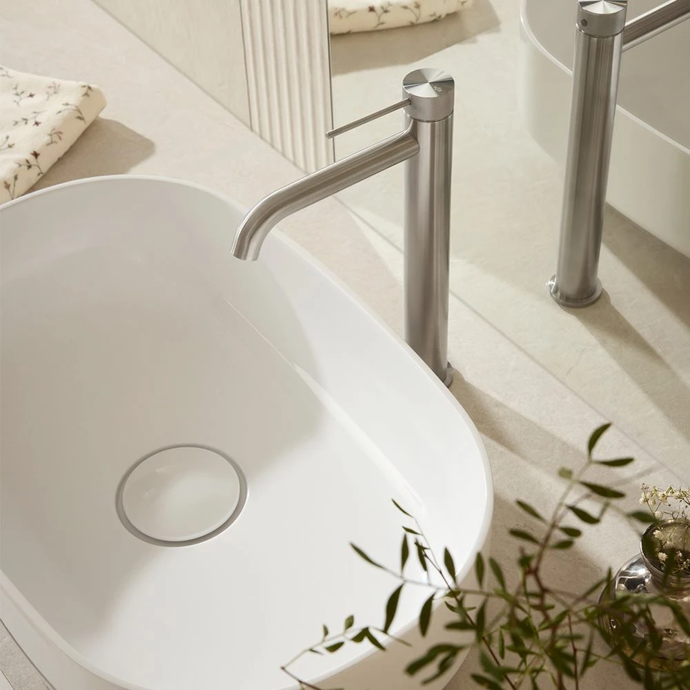 Смеситель для умывальника на столешницу armatura moza 316 l inox 4