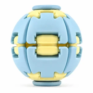 Jucărie antistres flippy push and spin, minge 3d rotativă, albastru deschis, 6,3 cm
