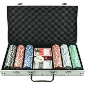 Set de poker flippy în servietă din aluminiu