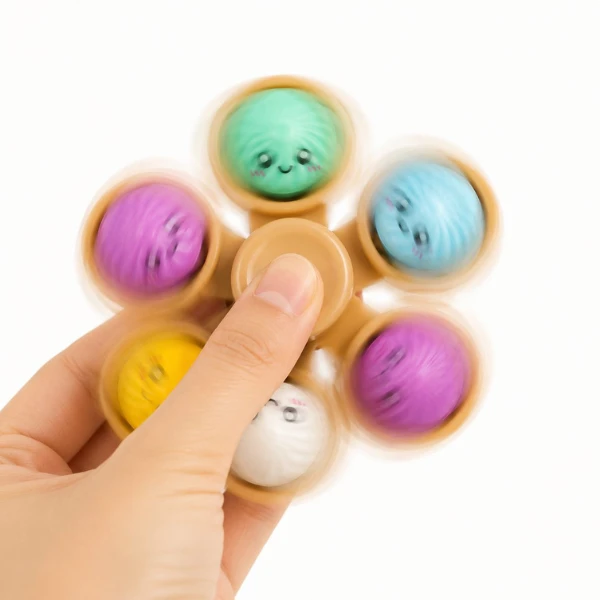 Jucărie senzorială antistres "fidget spinner baozi :kawaii", cu bile 2