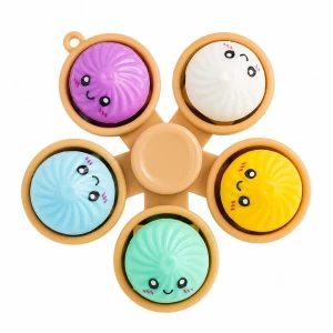 Jucărie senzorială antistres "fidget spinner baozi :kawaii", cu bile