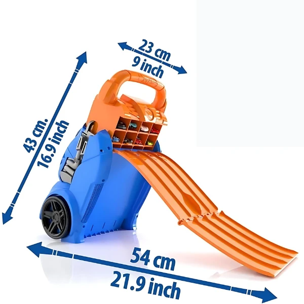 Портативный трек-контейнер с 4 параллельными дорожками hot wheels 5