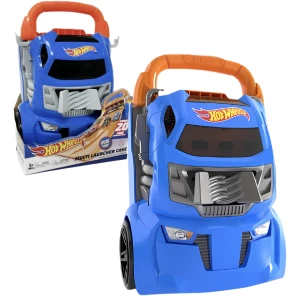 Портативный трек-контейнер с 4 параллельными дорожками Hot Wheels