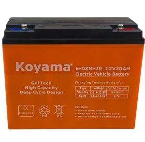 Koyama moto 6-dzm-20 12v 181 / 77 / 171 / acumulator electric pentru motociclete