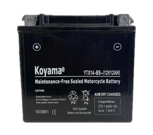 Аккумулятор koyama moto ytx14-bs (12v 12ah 200a) 150x87x145