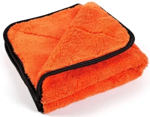 Maxshine 1064040o микрофибровое полотенце для сушки - 1000г/м² 16"x16"/40x40cm (silk border – оранжевый)