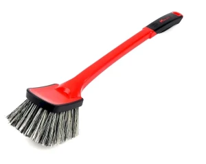 Maxshine 7011033 soft grip tire & wheel cleaning brush, long handle / perie cauciucată cu mâner lung și peri de duritate medie