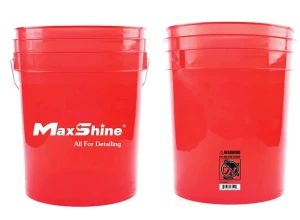Maxshine msb002-r ведро пластиковое, прозрачное, красное, 20l