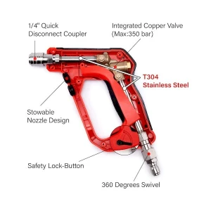 Maxshine ppwg01 pressure washer gun pro, t304 stainless steel / pistol pentru aparate de înaltă presiune Thumbnail 3