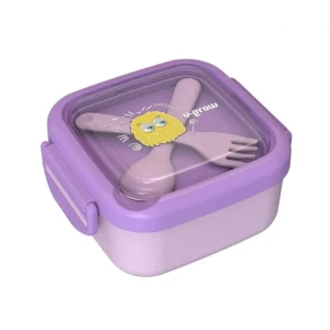 Caserolă 2 în 1 cu linguriță și furculiță, mov, u-grow