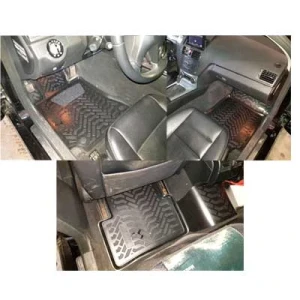 62542 mercedes-benz c-class (w204) (2007-14) habitaclu (3d cu cu protecție pentru călcâi) (elemente de fixare)covorașe din cauciuc / covorașe din cauciuc