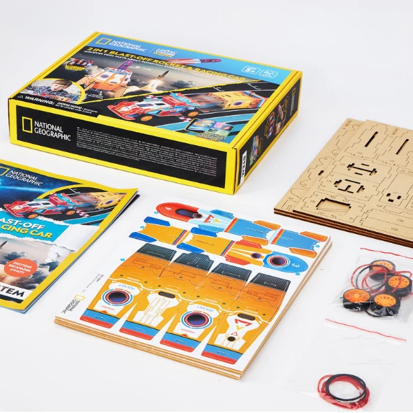 3d puzzle “2 în 1 rachetă de lansare și mașină de curse” 8