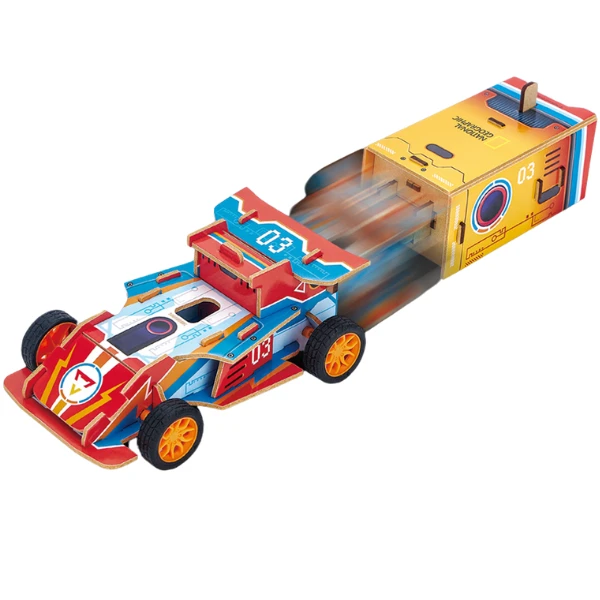 3d puzzle “2 în 1 rachetă de lansare și mașină de curse” 3