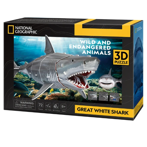 3d puzzle "marele rechin alb", 78 elemente 4