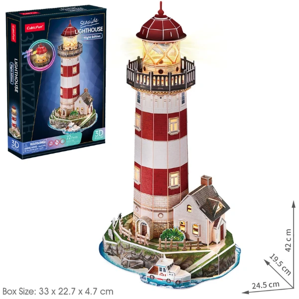 3d puzzle “far”, cu iluminare led, 72 elemente 4