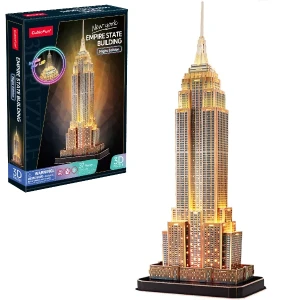 3d puzzle “empire state building”, cu iluminare led, 37 elemente