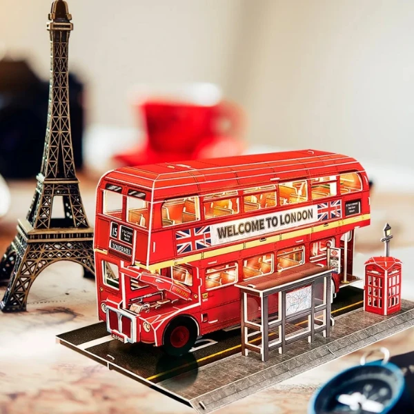 3d puzzle “autobuz londonez cu 2 etaje”, cu iluminare led, 161 elemente 5