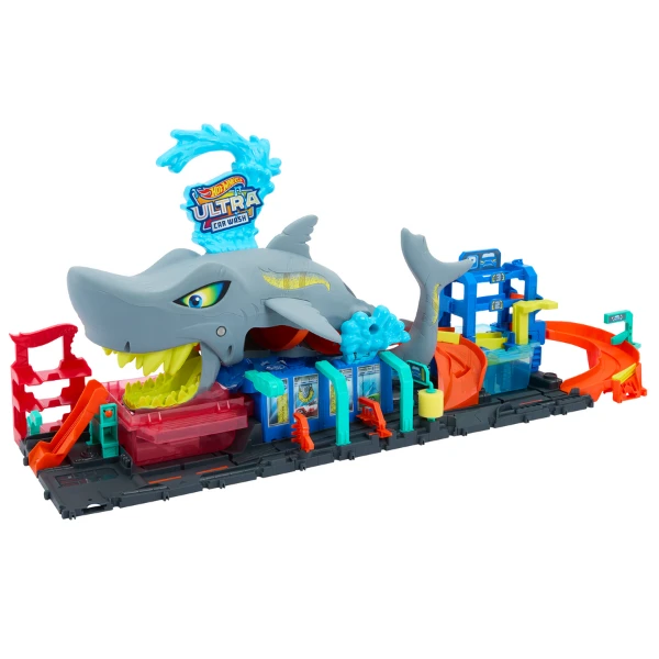 Hot wheels city ultra shark car wash track игровой набор в ассортименте 2