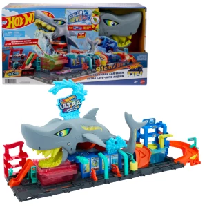 Hot Wheels City Ultra Shark Car Wash Track Игровой набор в ассортименте