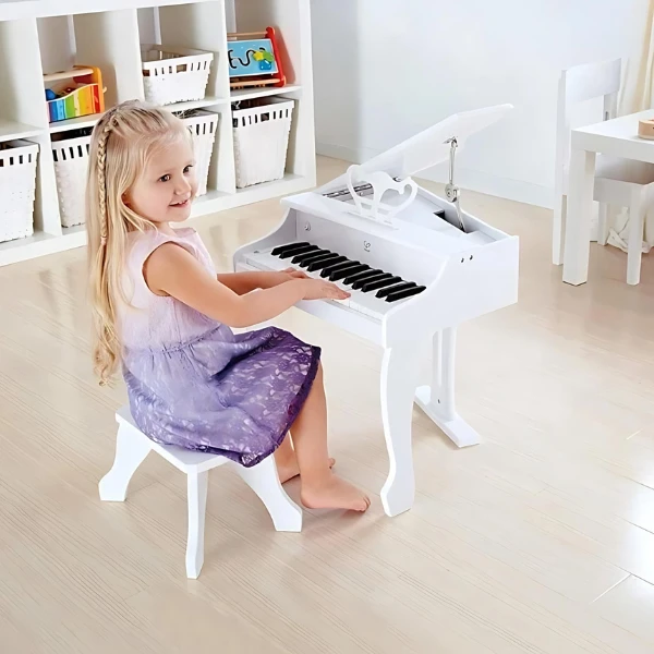 Instrument muzical „pian alb cu scaun” 4