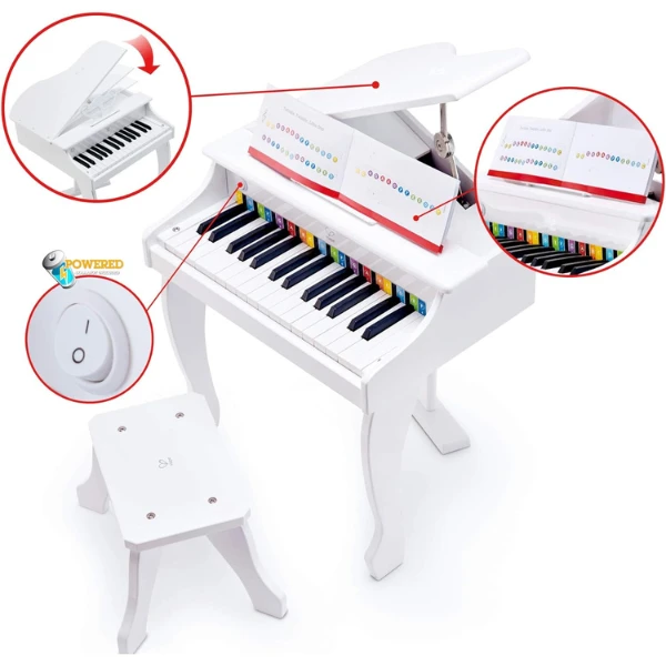 Instrument muzical „pian alb cu scaun” 7