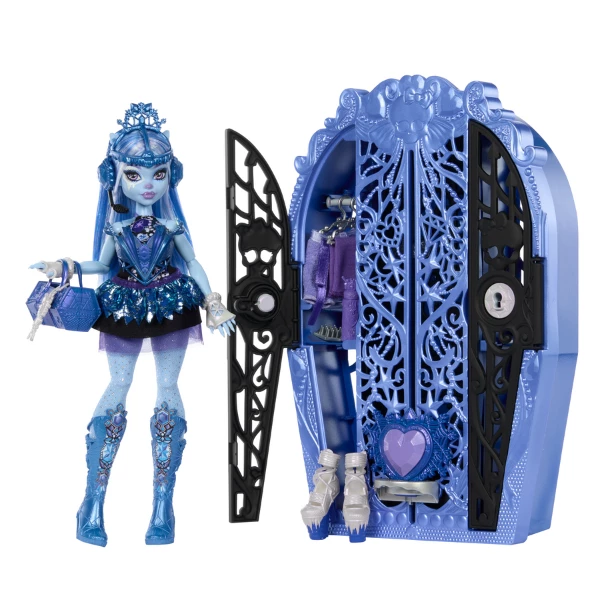 Игровой набор monster high "эбби боминейбл с шкафчиком ", с аксессуарами 6