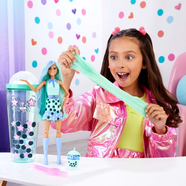 Păpușa barbie pop reveal „ceai verde”, bubble tea series 3