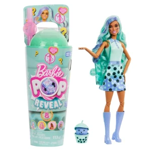 Кукла barbie pop reveal "зеленый чай", серия bubble tea