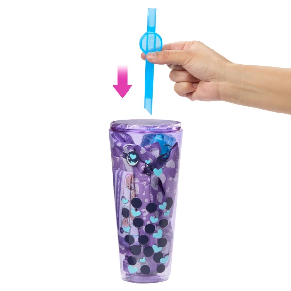 Păpușa barbie pop reveal "lapte taro", bubble tea series 6