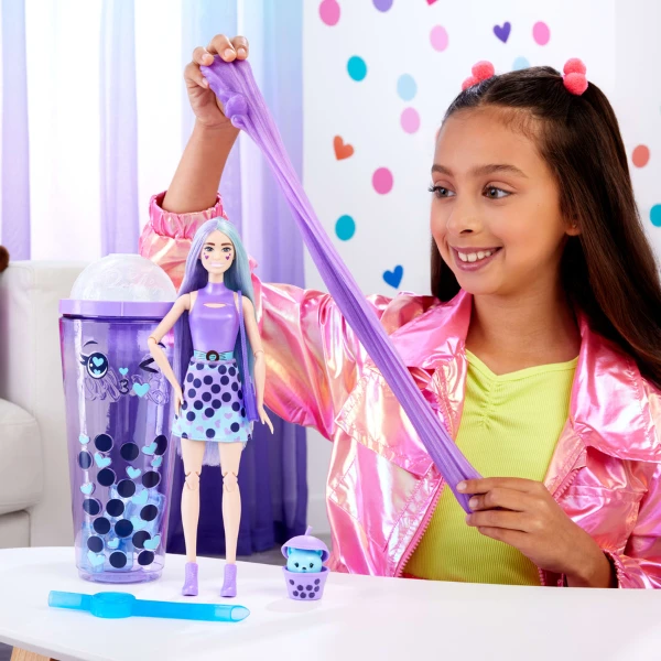 Păpușa barbie pop reveal "lapte taro", bubble tea series 3