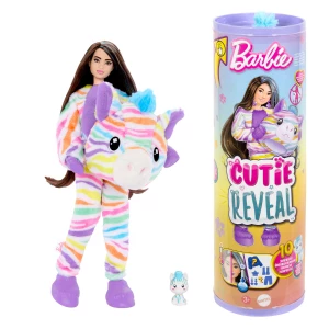 Кукла Barbie Cutie Reveal “Барби в плюшевом костюме единорога”