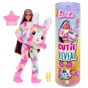 Кукла barbie cutie reveal “барби в плюшевом костюме кролика”
