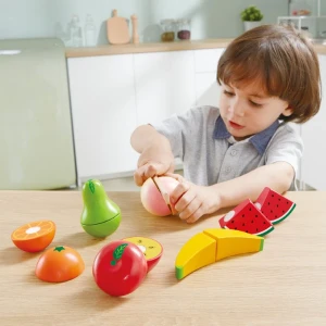 Set de joacă din lemn „fructe de la fermă” Thumbnail 6