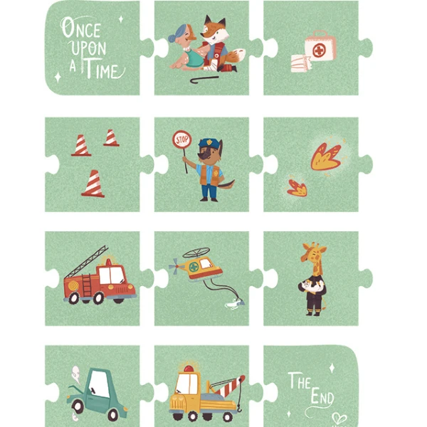 Set puzzle 4 în 1 "operațiunea de salvare" 6