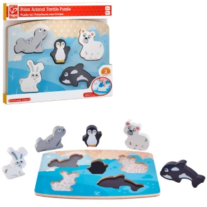 Puzzle tactil – inserție &quot;Animăluțe polare&quot;