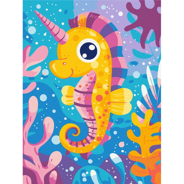 Pictură pe numere 30*40 сm (fără cutie) – unicornul de mare 3