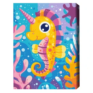 Pictură pe numere 30*40 сm (fără cutie) – unicornul de mare