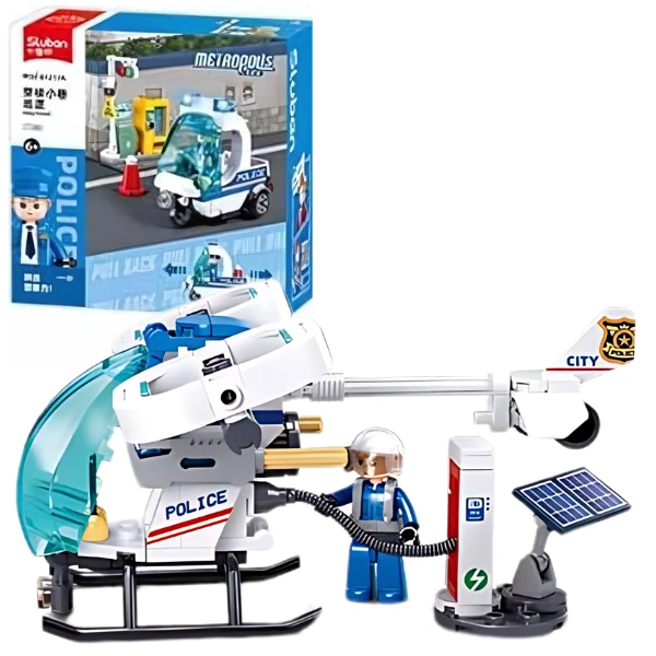 Set de construcție ”poliția de patrulare", 4 modele, de la 97 pînă la 135 elem. 8
