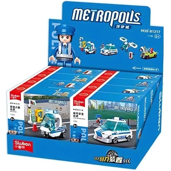 Set de construcție ”poliția de patrulare", 4 modele, de la 97 pînă la 135 elem. 6