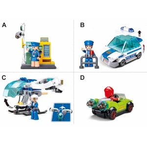 Set de construcție ”poliția de patrulare", 4 modele, de la 97 pînă la 135 elem. Thumbnail 2
