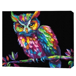 Pictură pe numere 40*50 сm (pânză neagră/fără cutie) – înțelepciunea culorilor