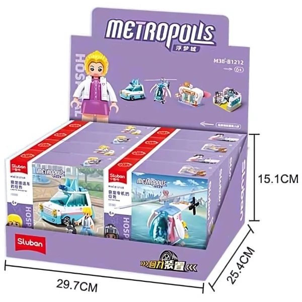 Set de construcție ”clinica veterinară", 4 modele, de la 78 pînă la 117 elem. 10